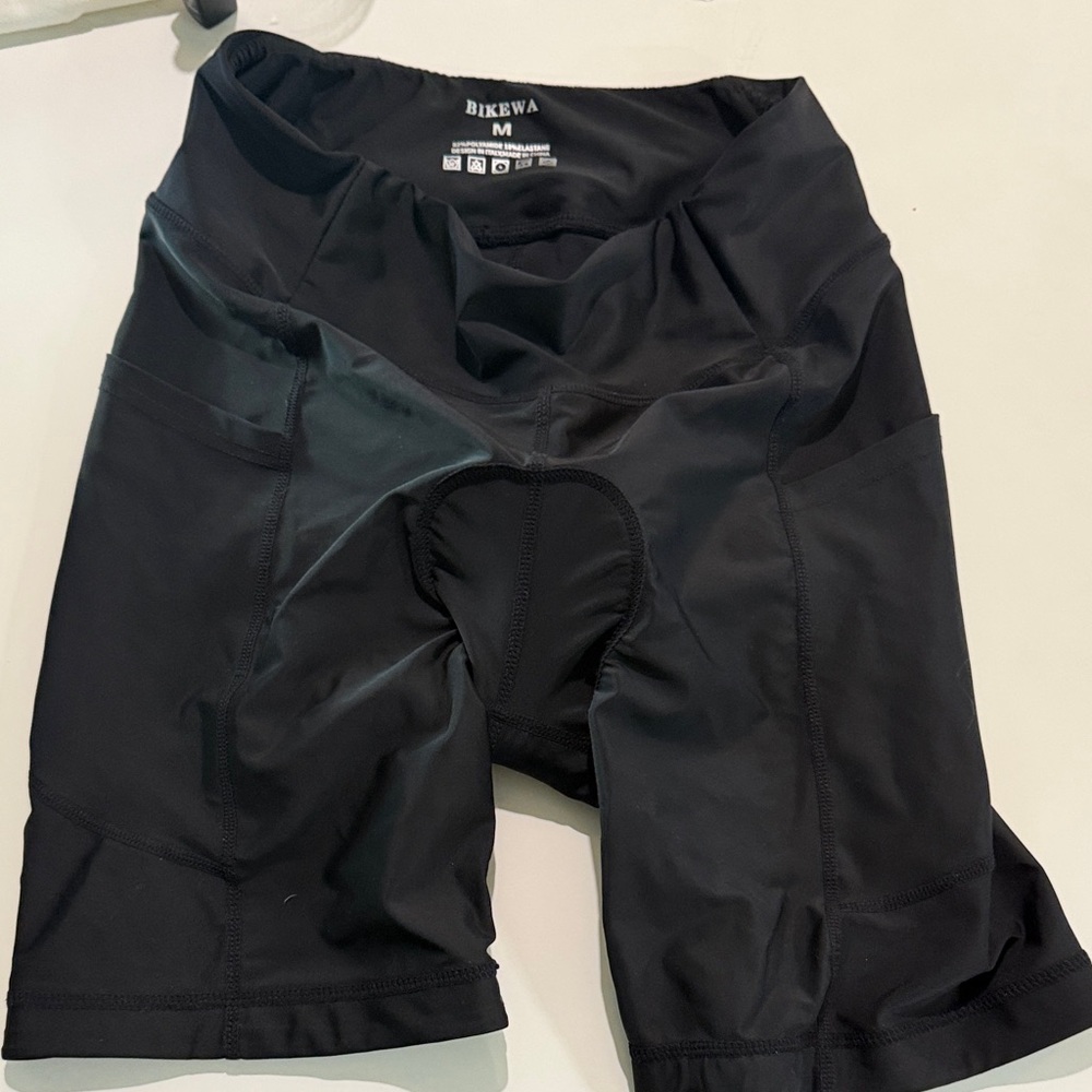 BIKEWA Men’s Black Padded Cycling Shorts